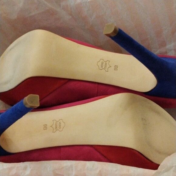 Footcandy Color Block Platform Heels - Picture 8 of 13